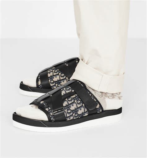 dior alpha slide black|dior alpha sandal oblique.